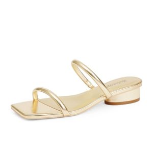 Square Open Toe Heeled Sandals Women Two Strap Chunky Heel Sandals for Women Low Block Heel Sandal Dressy