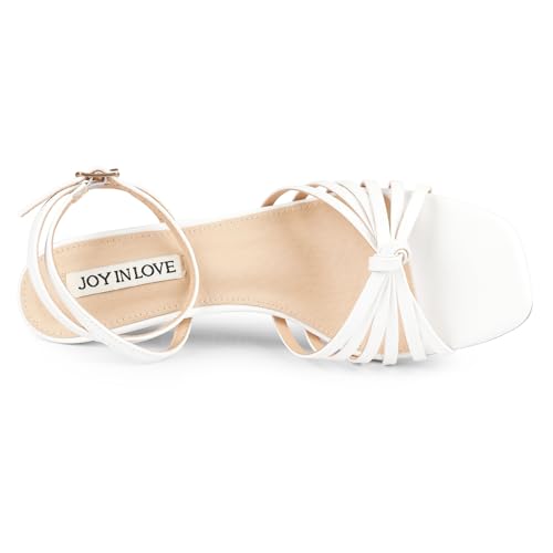 Women's Kitten Low Strappy Heels Ankle Strap Heeled Sandals