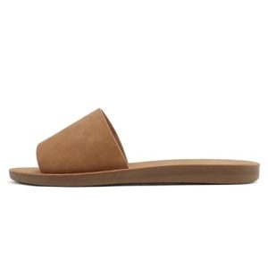 Shoes Efron-S Women Flip Flops Basic Plain Slippers Slip On Sandals Slides Casual Peep Toe Beach