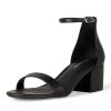Women's Two Strap Heeled Sandal