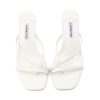 Strappy Kitten Heels for Women Square Open Toe Heeled Thong Sandals Low Heel Sexy Trendy Flip Flop Party Casual