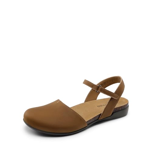 31SHQqwWhgL.jpg Women's Closed Toe Sandals Arch Support Comfort Cork Footbed Flat Sandals Summer Shoes