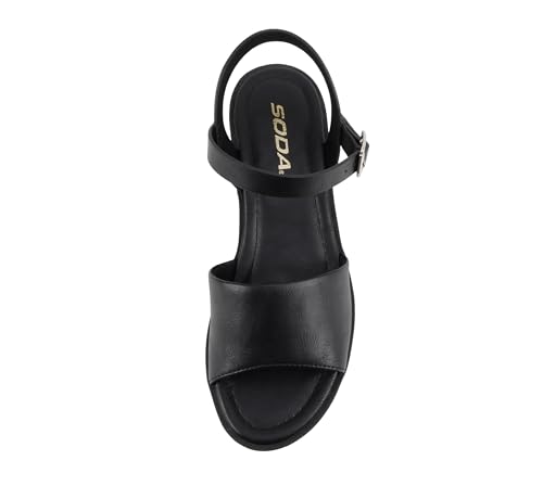 ??Stacie?? ~ Women Open Toe Lug Sole Mid Block Heeled Sandals with Adjustable Ankle Strap