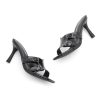 Melrose Women's High Heels Stiletto Heeled Slides, Square Open Toe One Band Slip-On Heeled Mules ?C Dressy Clear Heeled Sandals