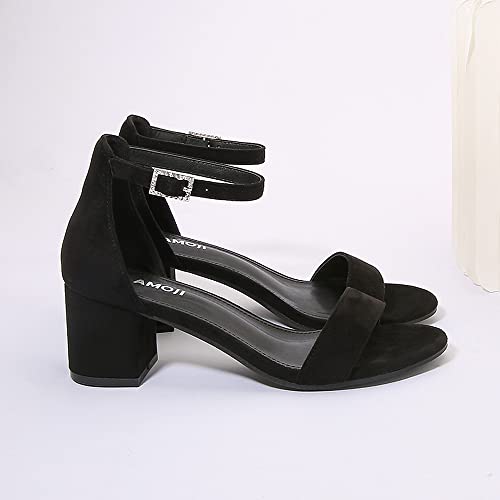 Women's 2.5 Inch Low Heel Ankle Strap Dressy Sandals 301