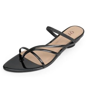 Flip Flops Thong Heels Women Heeled Sandals Low Chunky Heels Slip on Slide Sandals Kitten Heels for Women Party Dress Shoes