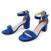 Women's Chunky Low Heels Ankle Strap Open Toe Block Heel Sandals