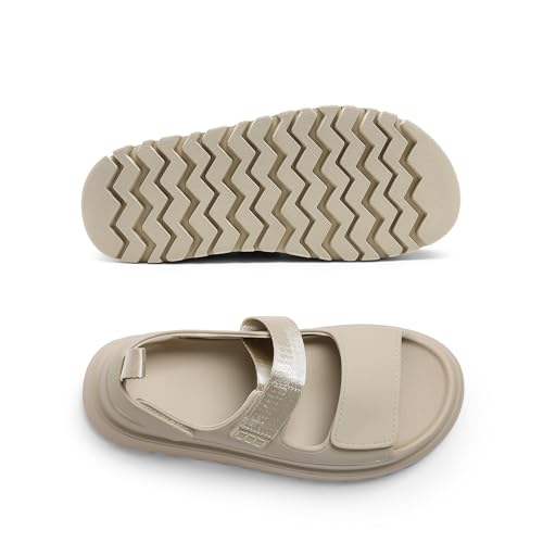 Platform Wedges Sandals for Women Chunky Open Toe Dress Walking Comfortable Flat Sandals for Summer