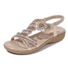 Rhinestone Sandals for Women Flat - Trendy Sparkling Boho Ladies' Flat Sandals,Beautiful Sparkling Boho Ladies' Flat Sandals for