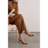 Kitten Heels for Women Single Strap Low Heel Open Toe Mule Shoes Non Slip Sandals