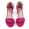 Women's Chunky Low Heels Ankle Strap Open Toe Block Heel Sandals