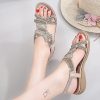 Rhinestone Sandals for Women Flat - Trendy Sparkling Boho Ladies' Flat Sandals,Beautiful Sparkling Boho Ladies' Flat Sandals for