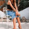 Womens Kitten Heels Sandals Square Open Toe Thong Slides Backless Slip on Slippers Shoes