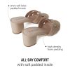 Nori Mules for Women - Leather Slip On Heeled Sandals