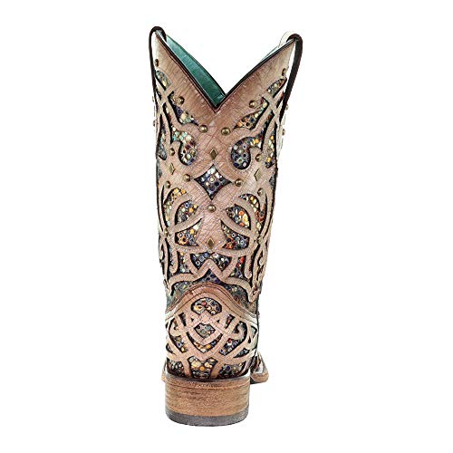 Corral Boot Company Womens Bone Inlay Studded Boot