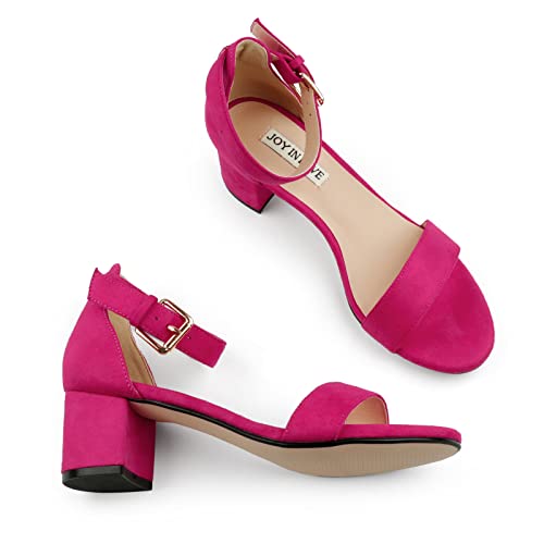 Women's Chunky Low Heels Ankle Strap Open Toe Block Heel Sandals