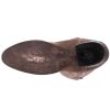 Mens Renegade Embroidered Round Toe Casual Boots Mid Calf - Brown