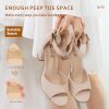 Women's Candie-MI Peep Toe Low Block Heels Sandals Ankle Strap Comfy Chunky Wedding Dress Shoes