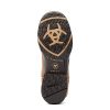 Womens Anthem Shortie H20 Embroidery Round Toe Pull On Casual Boots Mid Calf Low Heel 1-2" - Brown