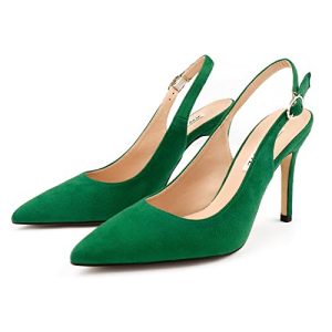 Womens Slingback High Heels Stiletto Pointed Closed Toe Pumps
