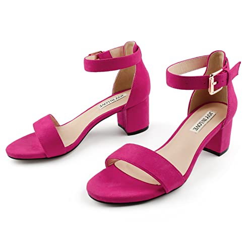 Women's Chunky Low Heels Ankle Strap Open Toe Block Heel Sandals