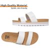 41vOODGcCUL.jpg Flatform Platform Sandals Women Arch Support Beach Slides Orthotic Summer Causal Cork Footbed Adjustable Lightweight Thick Sole
