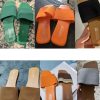 Women's Single Band Square Open Toe Slide Sandals Summer Slip on Flat Sandals