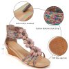 Sandals Womens Wedge Shoes: Comfortable Dressy Wedges Sandal with Zipper Summer Gladiator Sandals Open Toe