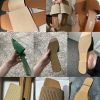 Women's Single Band Square Open Toe Slide Sandals Summer Slip on Flat Sandals